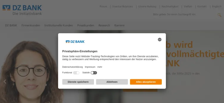 Screenshot DZ Bank AG