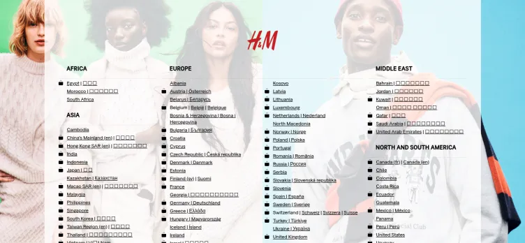 Screenshot H&M