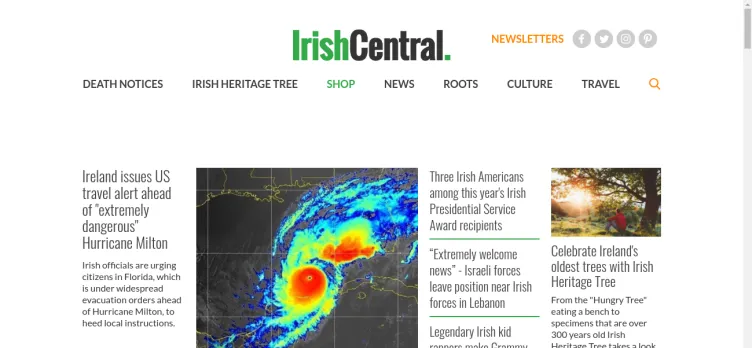 Screenshot IrishCentral