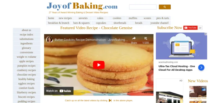 Screenshot Joy of Baking