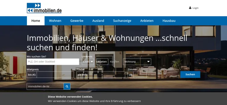 Screenshot Immobilien