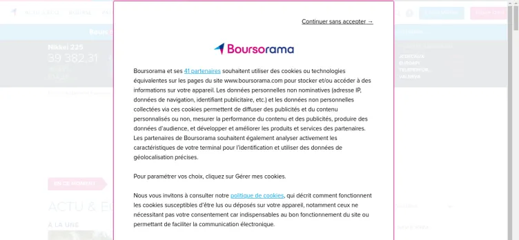 Screenshot Boursorama