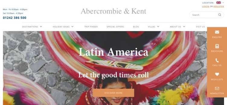 Screenshot Abercrombie & Kent