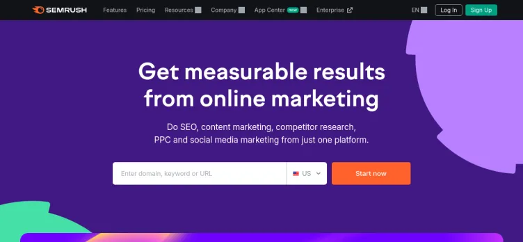 Screenshot Semrush