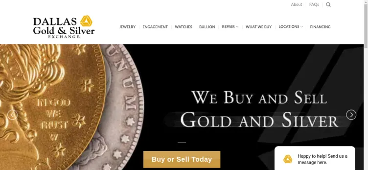 Screenshot Dallas Gold & Silver Exchange