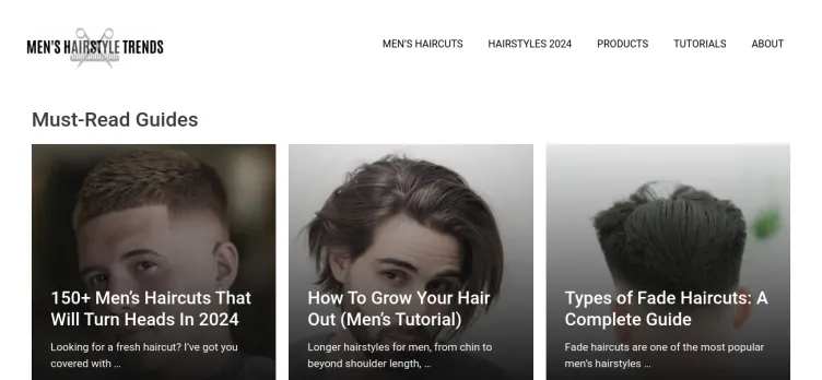 Screenshot Men's Hairstyle Trends