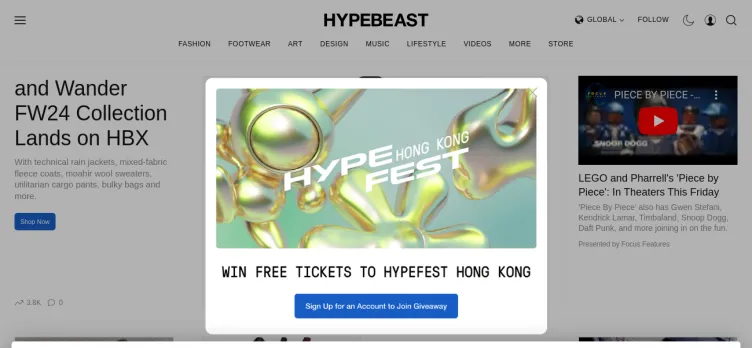 Screenshot Hypebeast