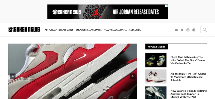 Screenshot Sneaker News