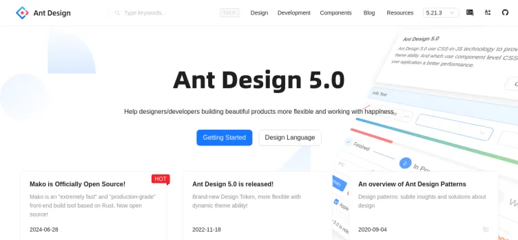 Screenshot Ant Design