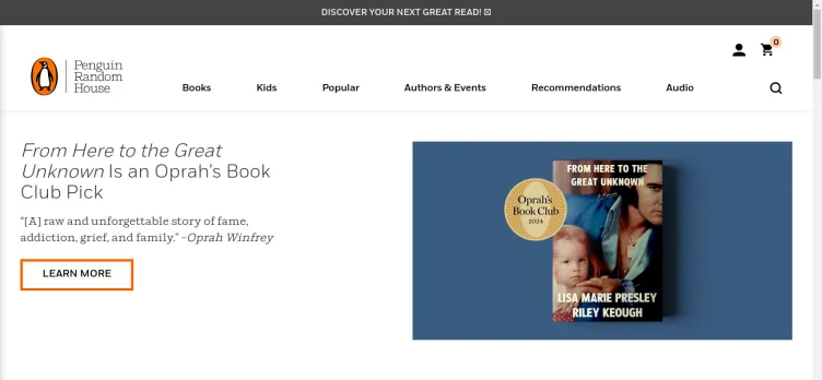 Screenshot Penguin Random House