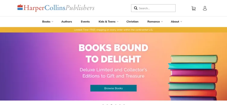 Screenshot HarperCollins