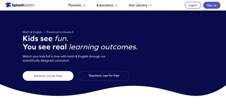 Screenshot SplashLearn