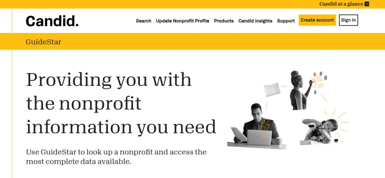 Screenshot GuideStar | Candid