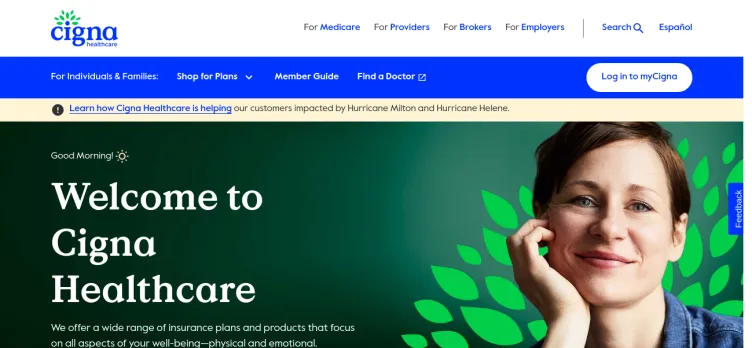 Screenshot Cigna Healthcare