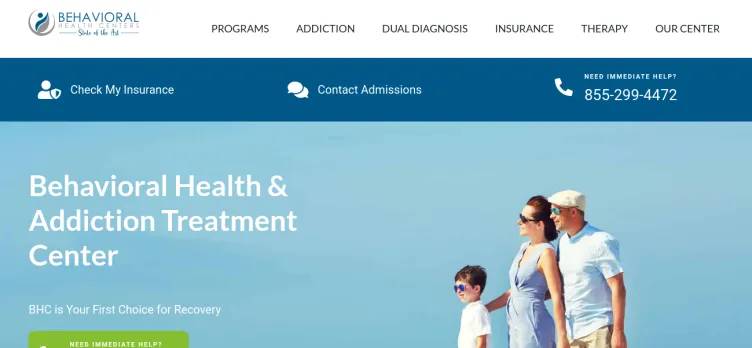 Screenshot Behavioral Health Centers