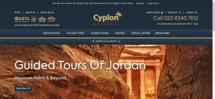 Screenshot Cyplon Holidays