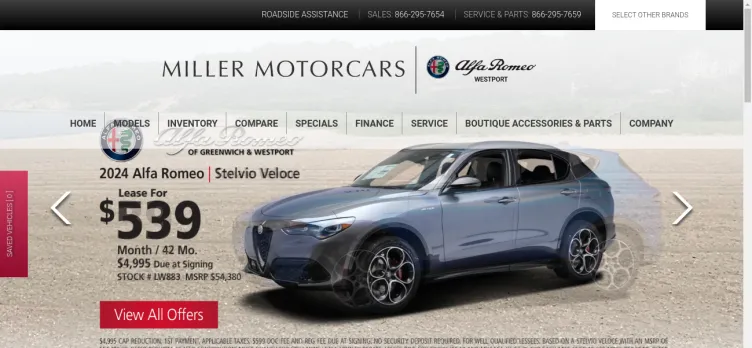 Screenshot AlfaRomeoOfWestport.com