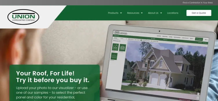 Screenshot UnionCorrugating.com