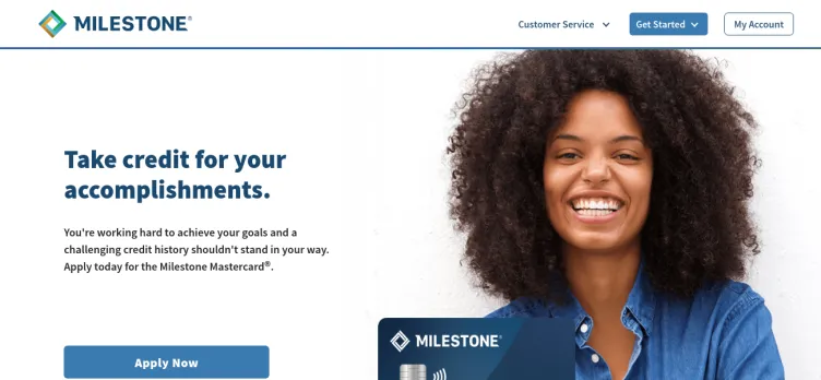 Screenshot MilestoneGoldCard.com