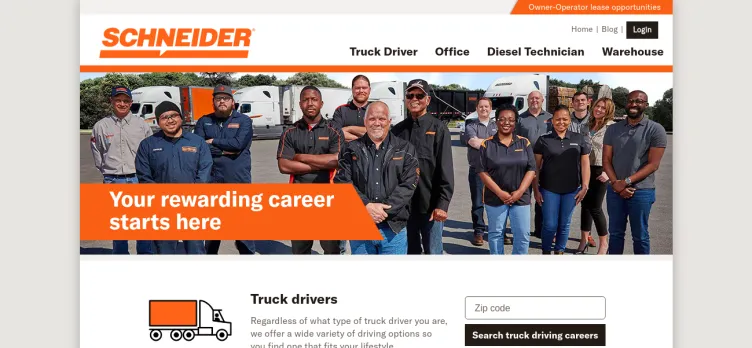 Screenshot Schneider Jobs