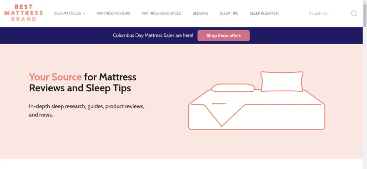 Screenshot Best Mattress Brand