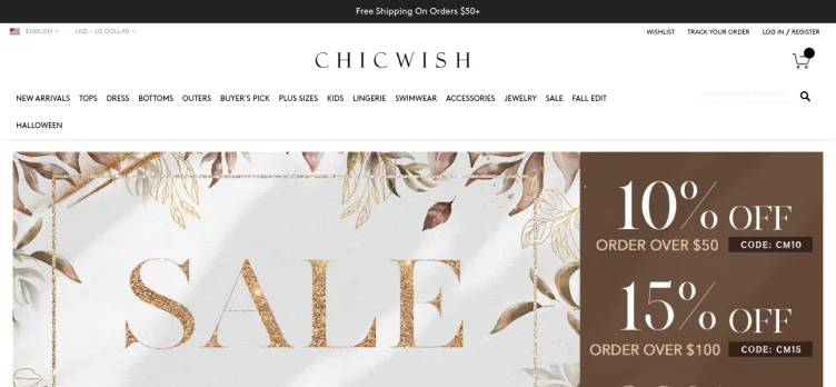 Screenshot CHICWISH.com