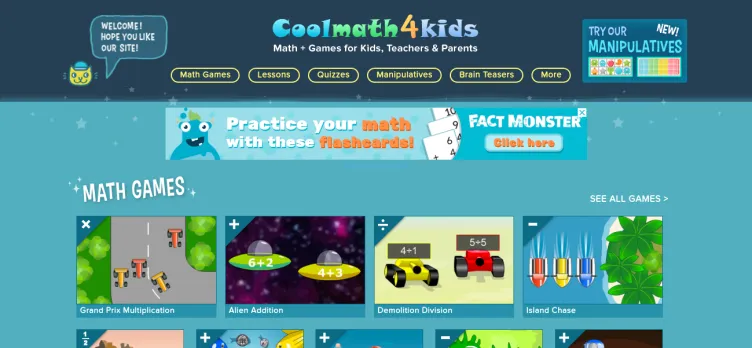 Screenshot CoolMath4Kids.com