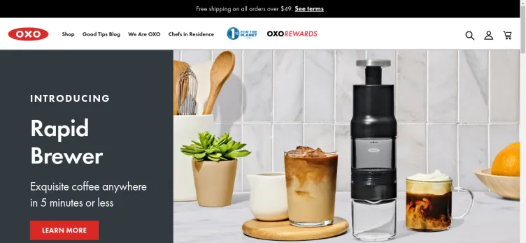 Screenshot OXO.com