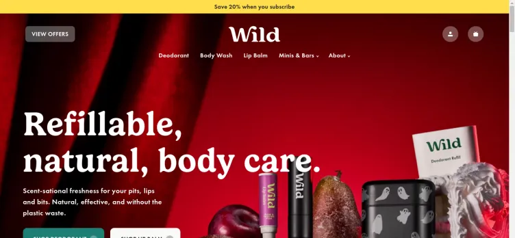 Screenshot WeAreWild.com