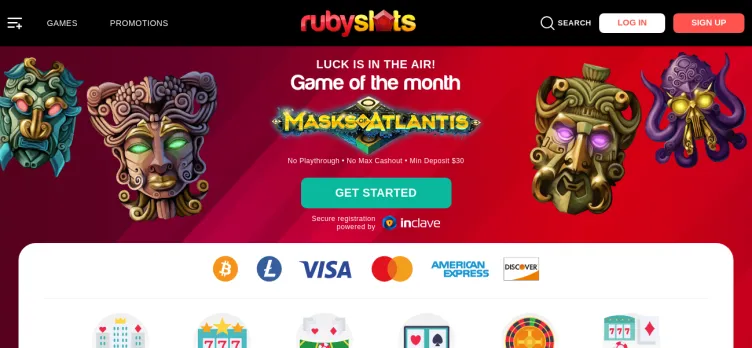 Screenshot RubySlots.com