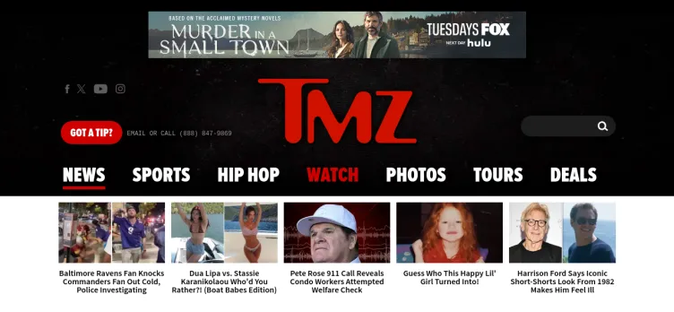 Screenshot TMZ