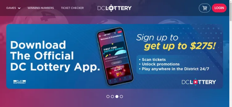 Screenshot DC Lottery