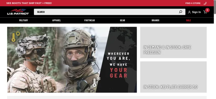 Screenshot US Patriot Tactical