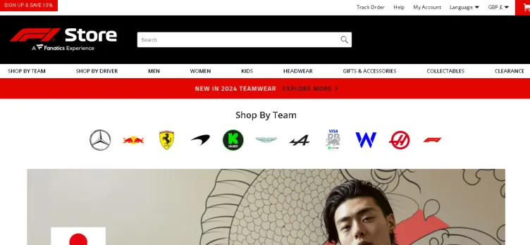 Screenshot Formula1.com