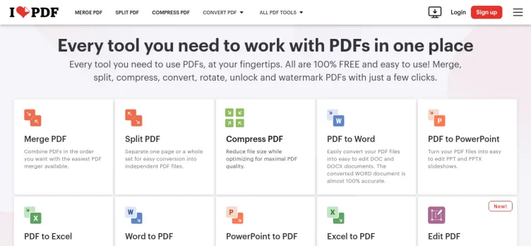 Screenshot iLovePDF