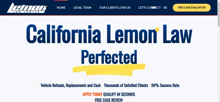 Screenshot Lemon Law Lawyer