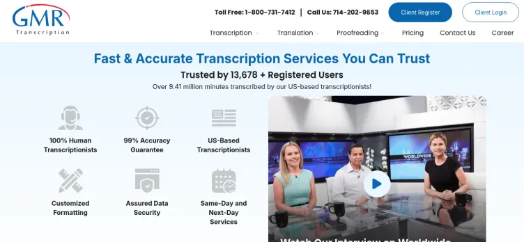 Screenshot GMRTranscription.com