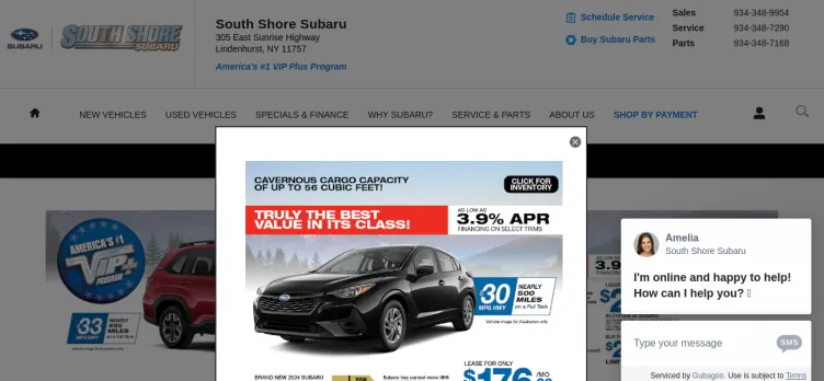 Screenshot South Shore Subaru