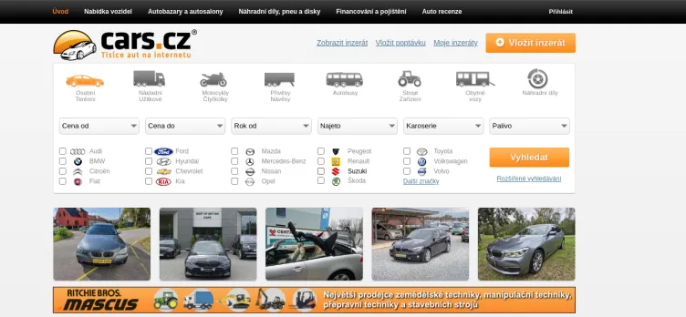 Screenshot Cars.cz