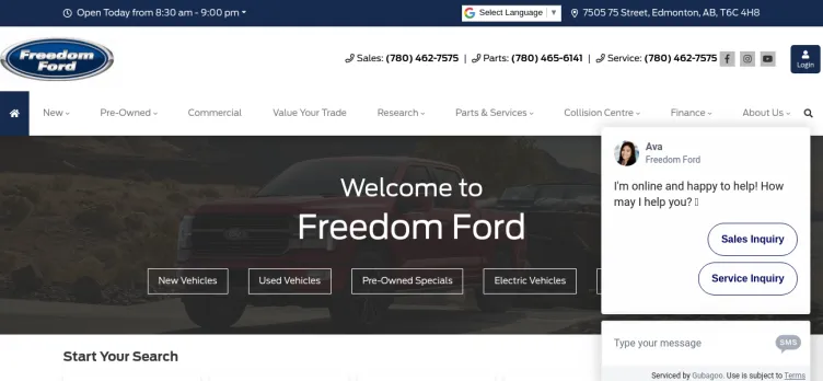 Screenshot Freedom Ford