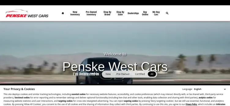 Screenshot Penske West Cars