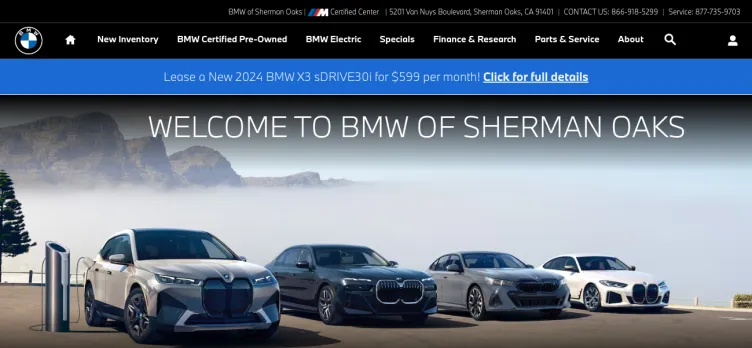 Screenshot BMWShemanOaks.com