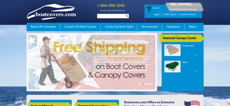 Screenshot Boatcovers.com