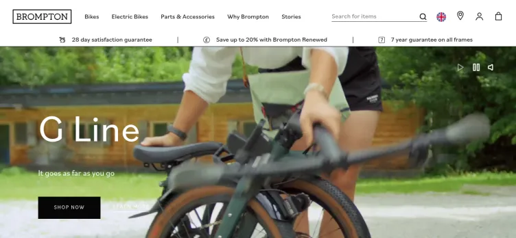 Screenshot Brompton.com