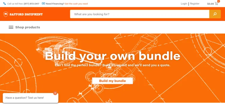 Screenshot SaffordEquipment.com