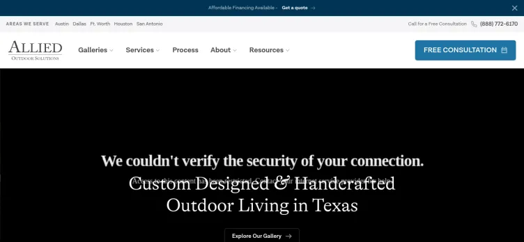 Screenshot Allied Outdoor Solutions