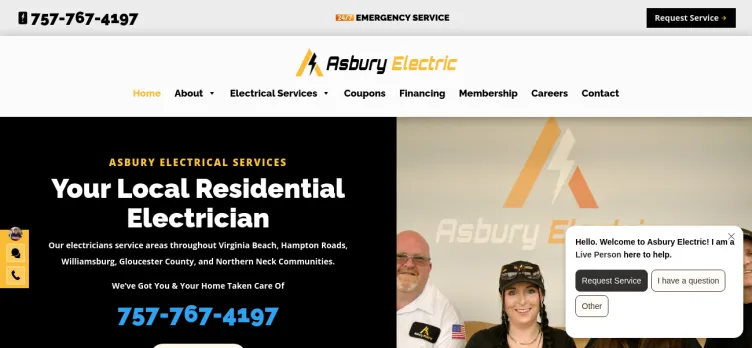 Screenshot AsburyElectric.com