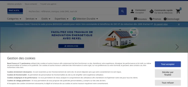 Screenshot Rexel.fr