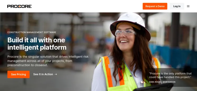 Screenshot Procore.com