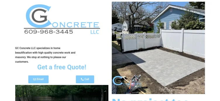 Screenshot GCConcreteNJ.com